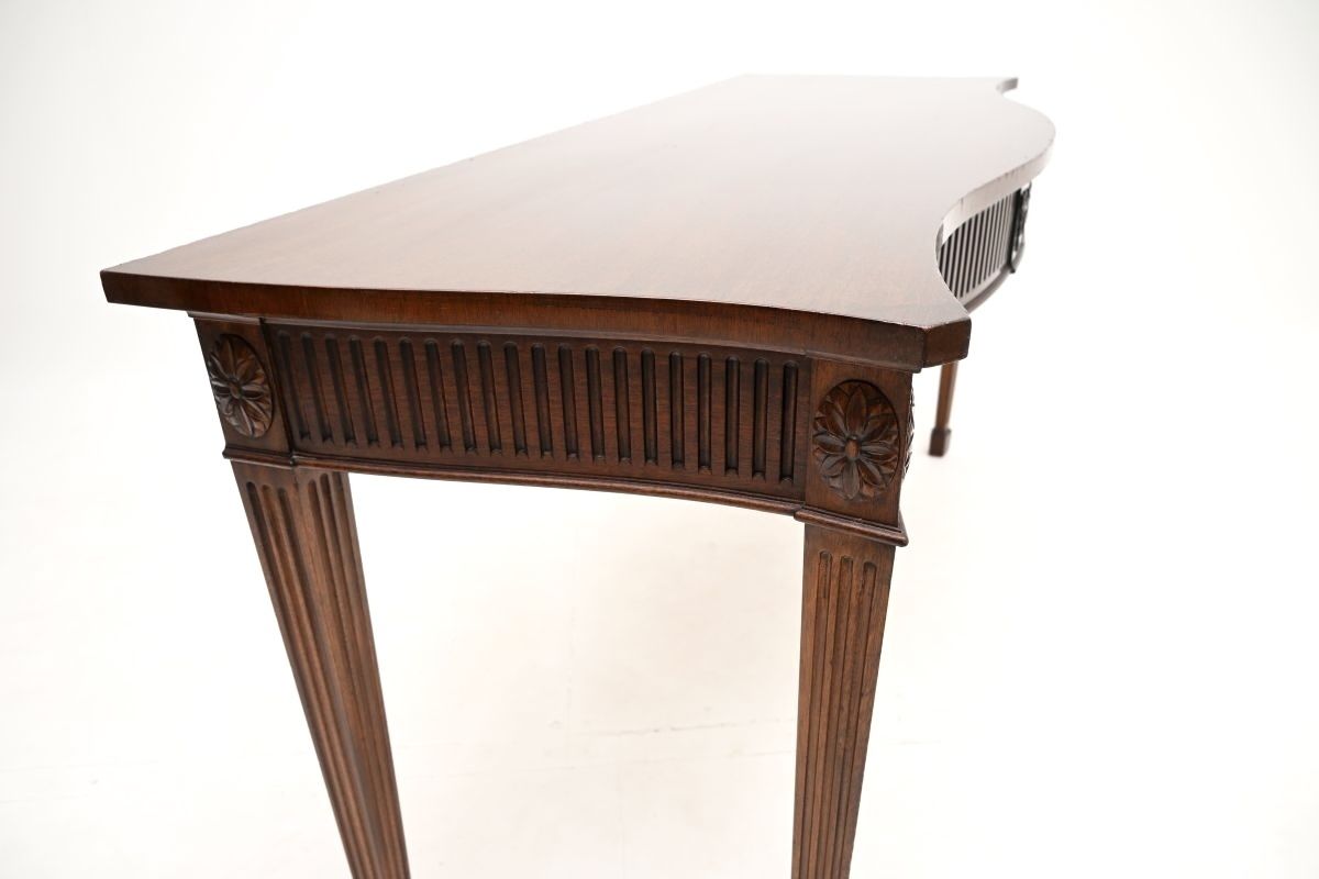 photo furniture Antique Sheraton Style Mahogany Console Table By William Tillman