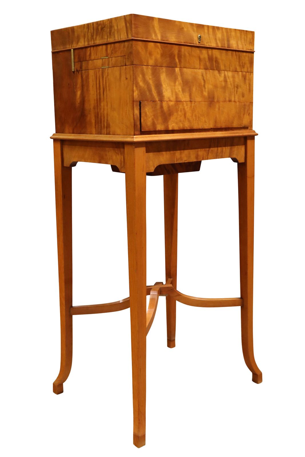 Fine Edwardian Satinwood Dressing Table By Mappin & Webb With Fitted Vanity Box C.1910 photo vinterior