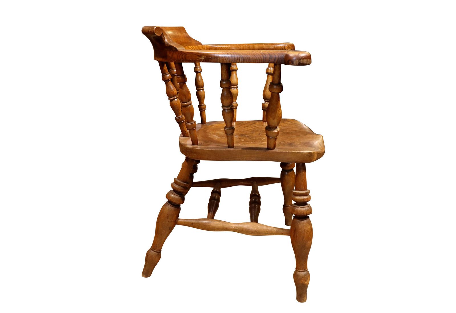 Mid 19th Century Ash & Elm Smokers Bow Armchair C.1850 photo for sale