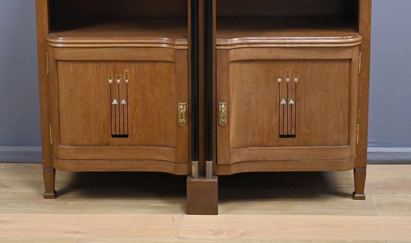 3400.0 Oak Sideboard In The Style Of Gustave Serrurier Bovy, Art Deco – 1930 photo