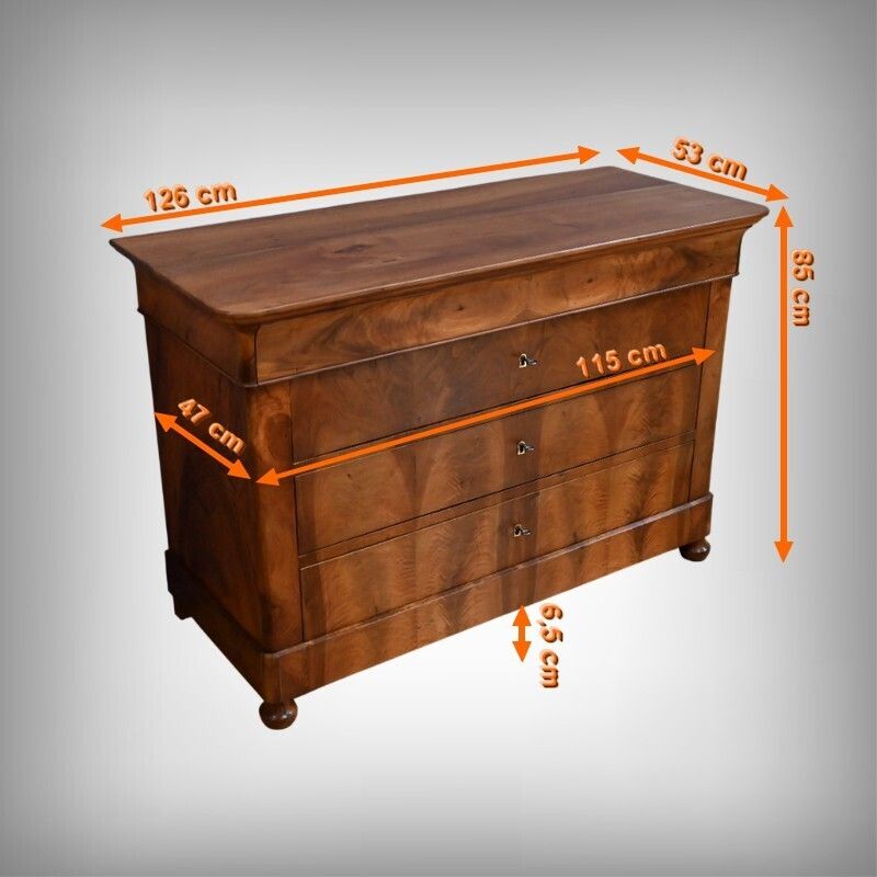 photo buy Chest Of Drawers In Burr Walnut, Restoration Period – Part 1, 19th Century
