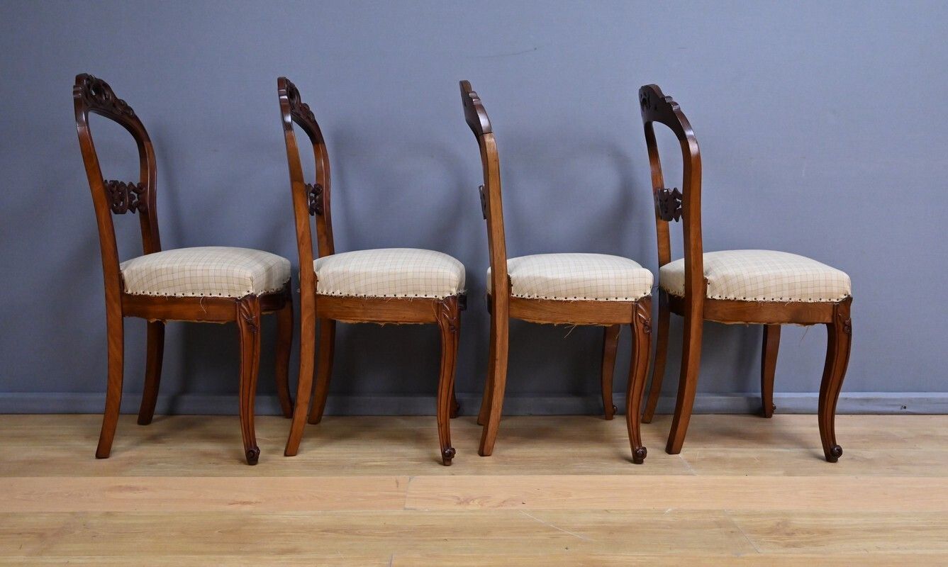Set Of 4 Mahogany Chairs, Napoleon III Period   Second Half Of The 19th Century photo 2630.0