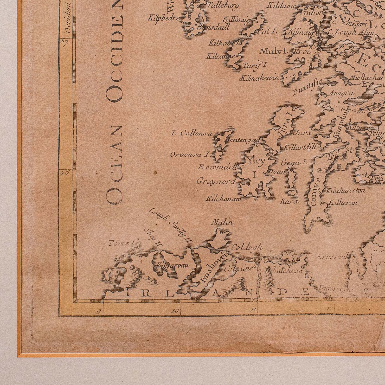 Antique Map Of Scotland, French, Framed Cartography, Ecosse, Georgian, C.1780 photo buy
