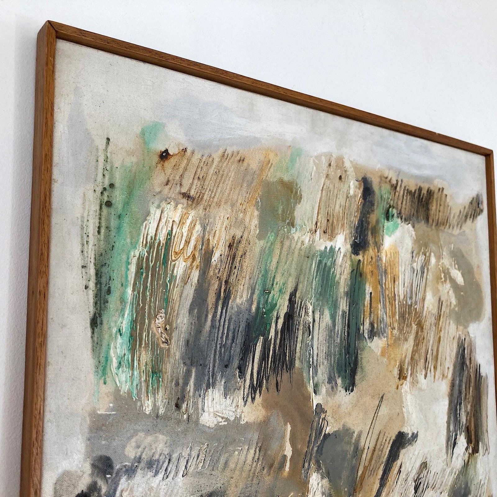 Nuit Obscure   Abstract Painting Dated 1960 From Paris School Art Movement photo Art