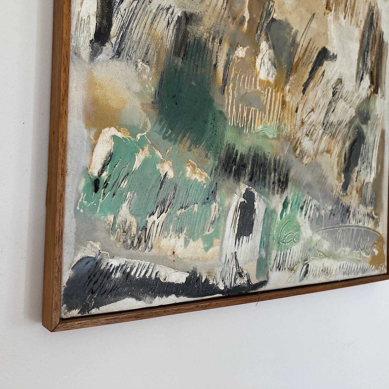 Nuit Obscure   Abstract Painting Dated 1960 From Paris School Art Movement photo 585.0
