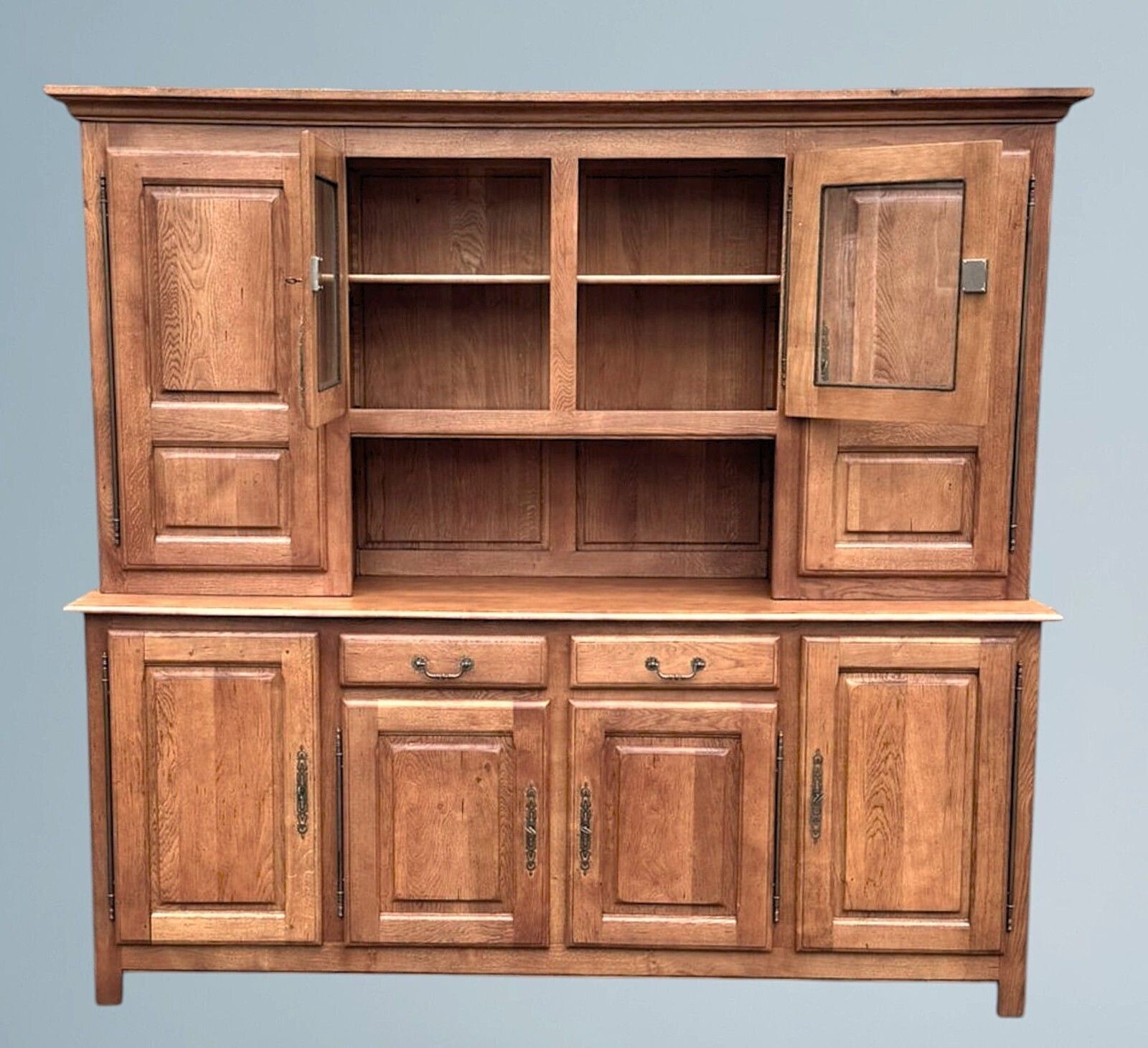 Large Oak Kitchen Dresser / Oak Bookcase / Oak House Keepers Cupboard photo buy