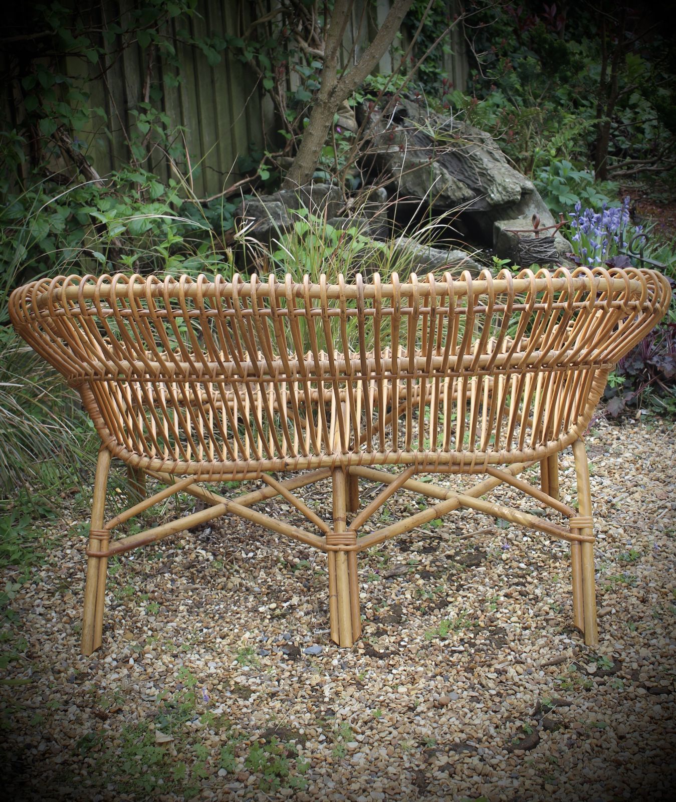 Franco Albini Mid Century Wicker Sofa photo Garden Furniture