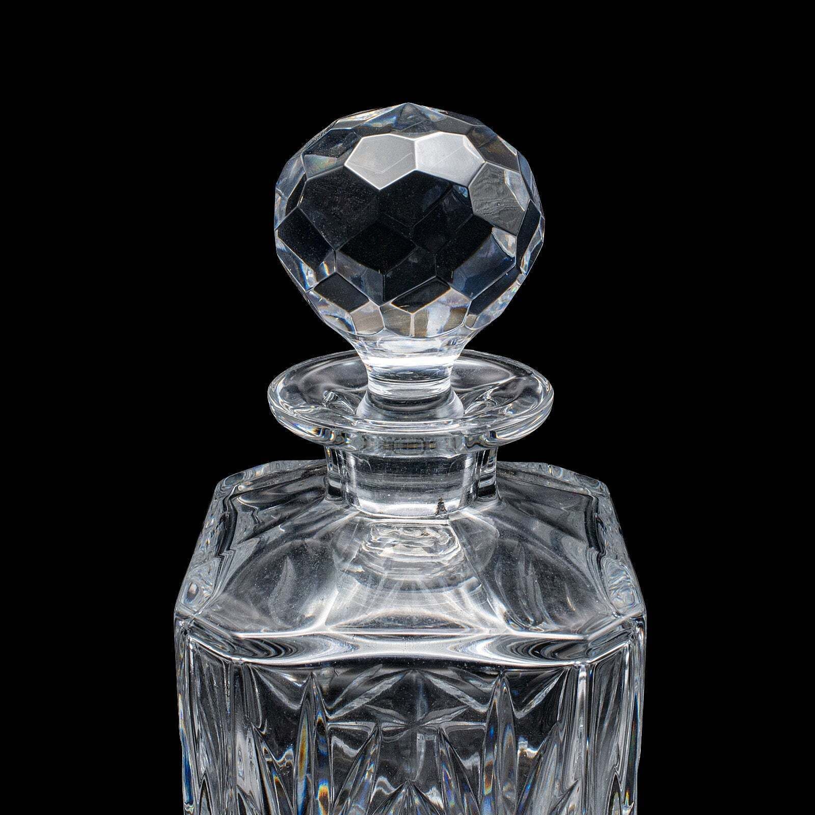 Vintage Scotch Decanter, English, Cut Crystal Glass, Whiskey, Bourbon, Spirits photo buy