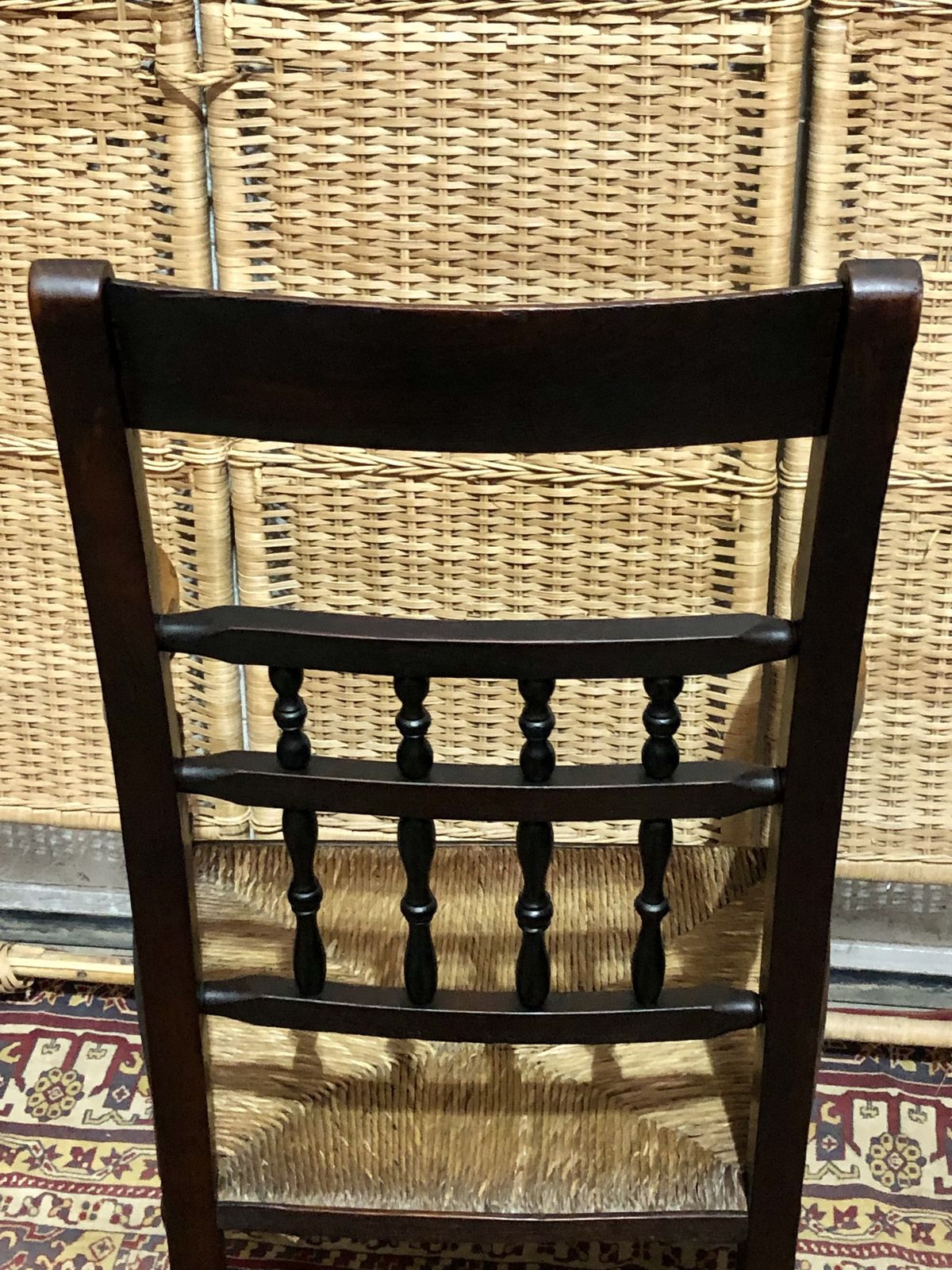 photo furniture Handsome Antique Elm Carver Or Desk Chair