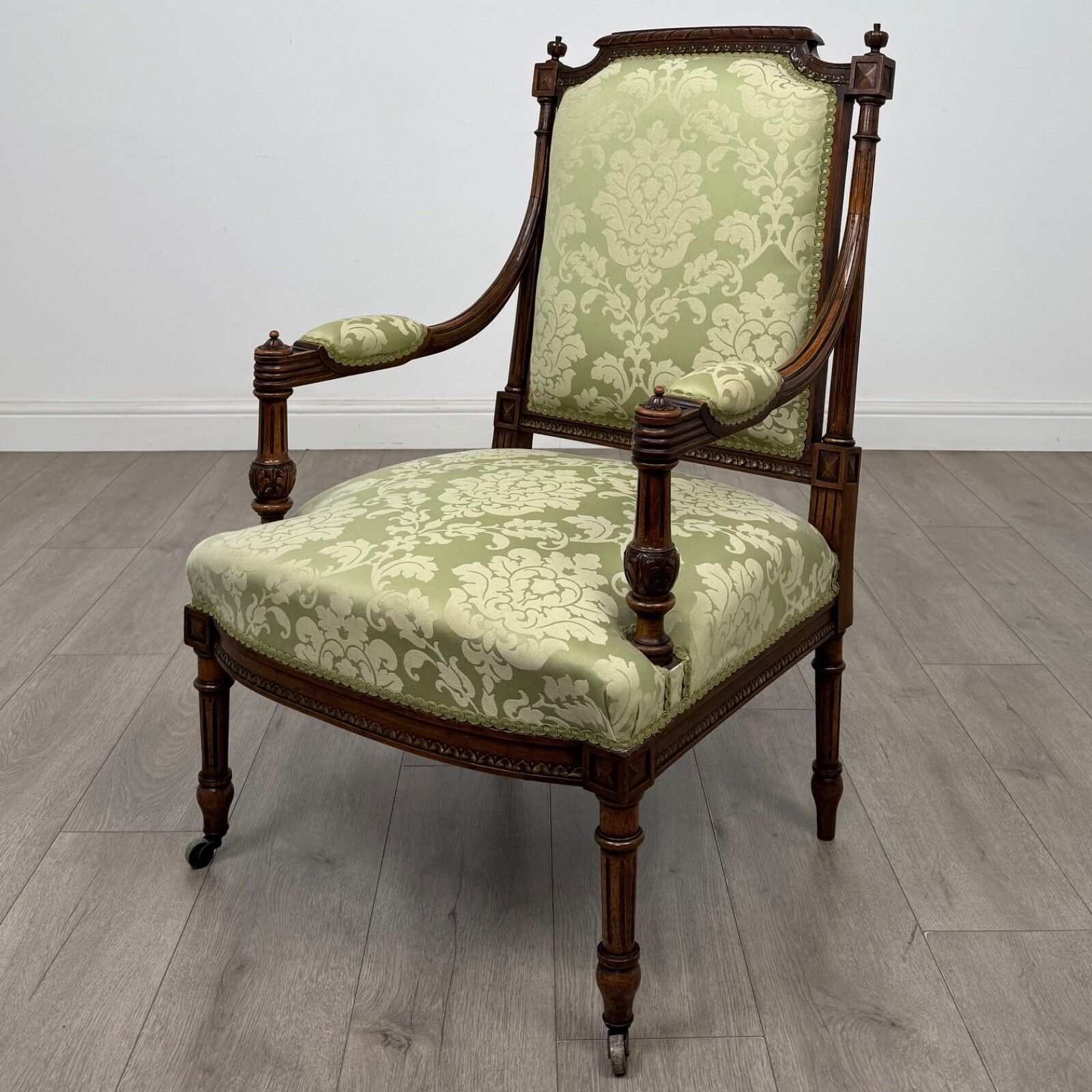 Antique 19th Century French Open Armchair In Walnut