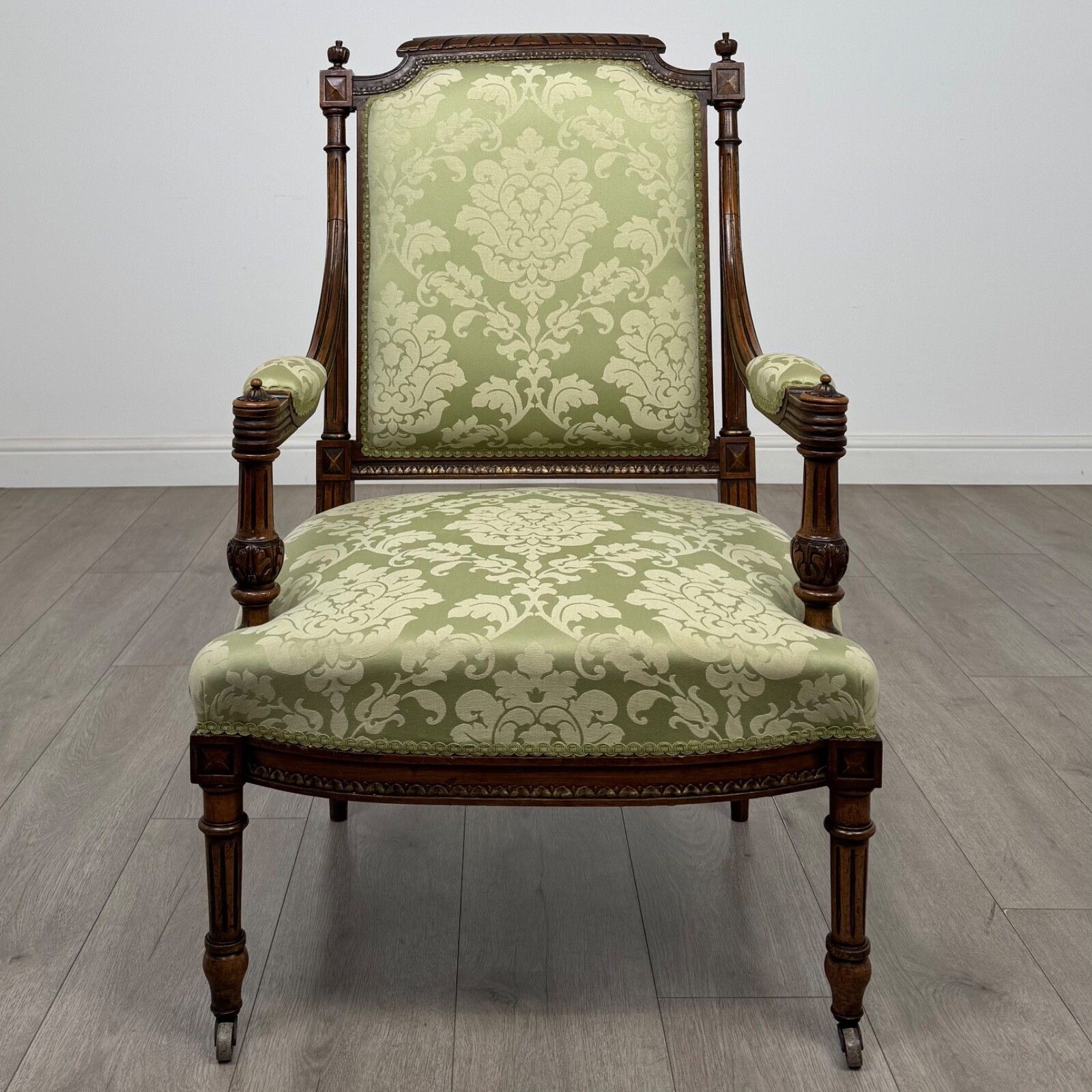 Antique 19th Century French Open Armchair In Walnut photo vintage