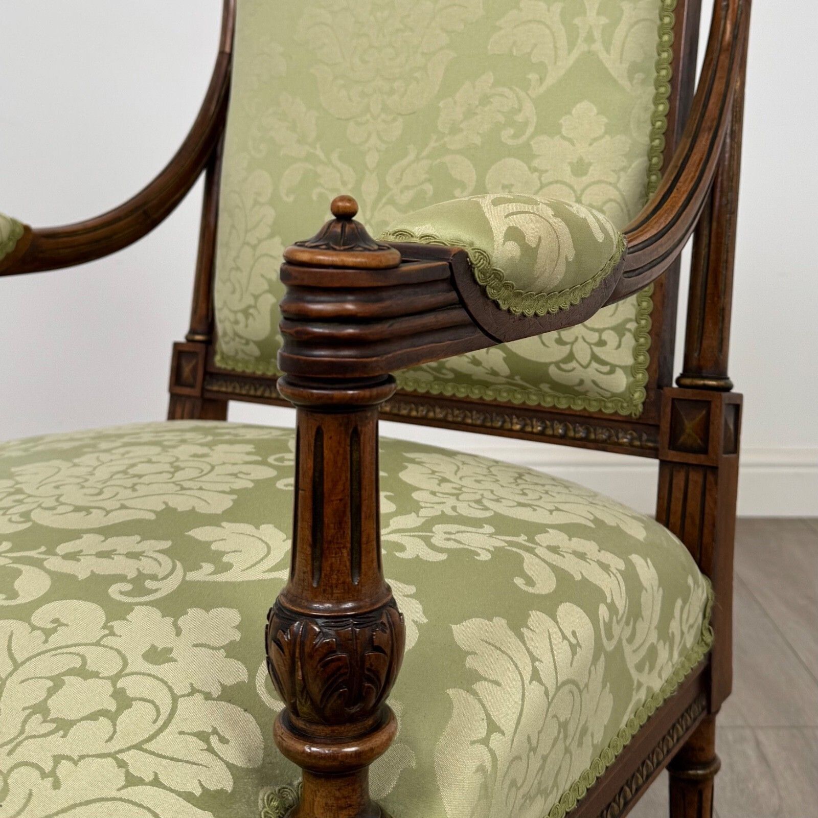 photo for sale Antique 19th Century French Open Armchair In Walnut