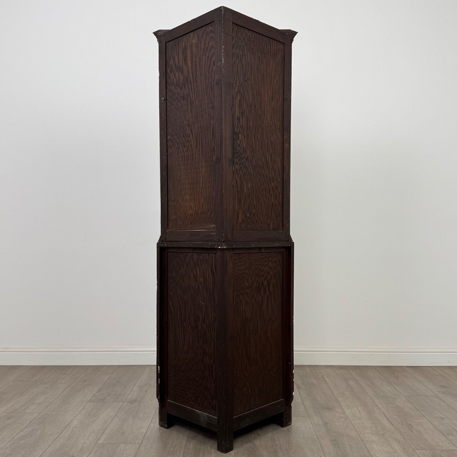 Antique 20th Century Edwardian Corner Cabinet In Oak photo for sale