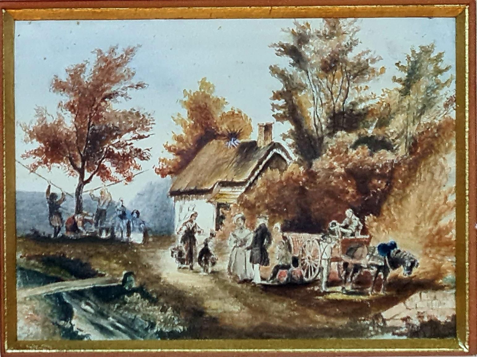 Rural Landscape Watercolour, French School, Mid 19th Century, Framed, 1840s