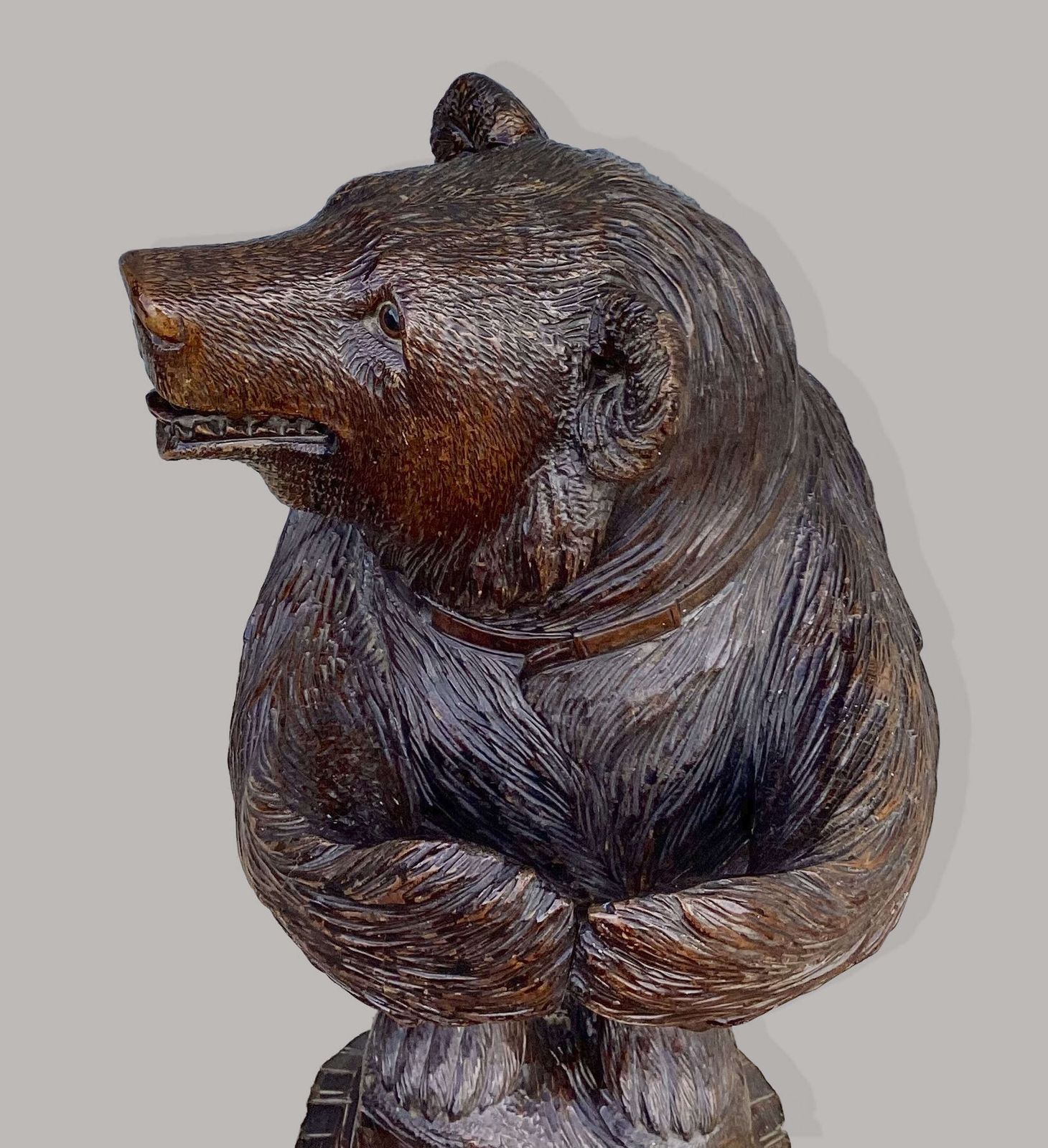 A Charming C19th 'Black Forest' Carved Bear Stick / Umbrella Stand photo 4950.0
