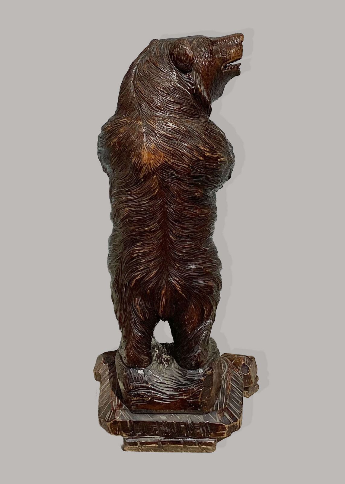photo furniture A Charming C19th 'Black Forest' Carved Bear Stick / Umbrella Stand