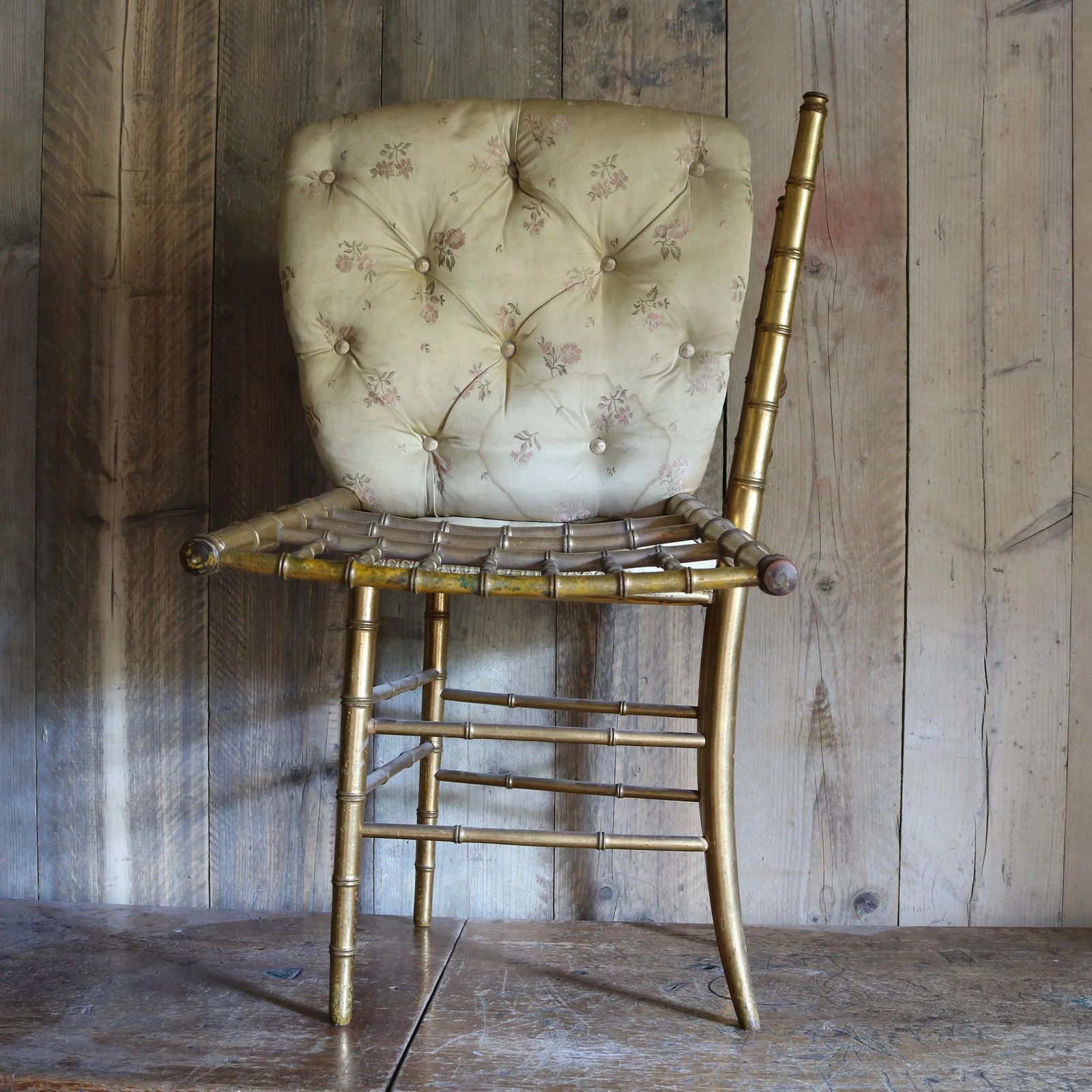 Napoleon III French Faux Bamboo Accent Chairs — Antique Pair photo 450.0