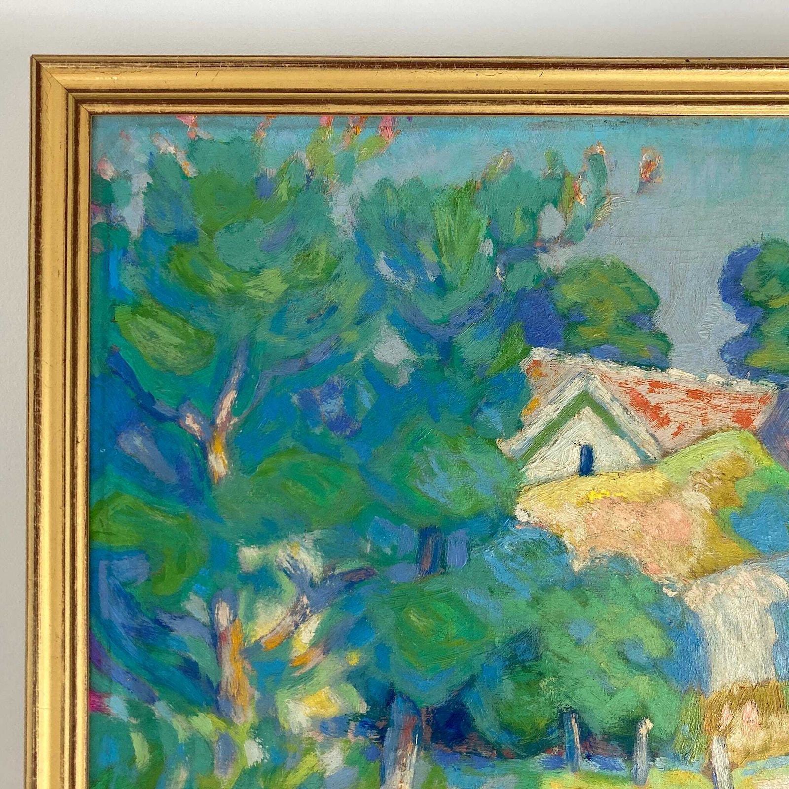 Impressionist Garden   Medium Antique Original Impressionist French Oil Painting photo buy