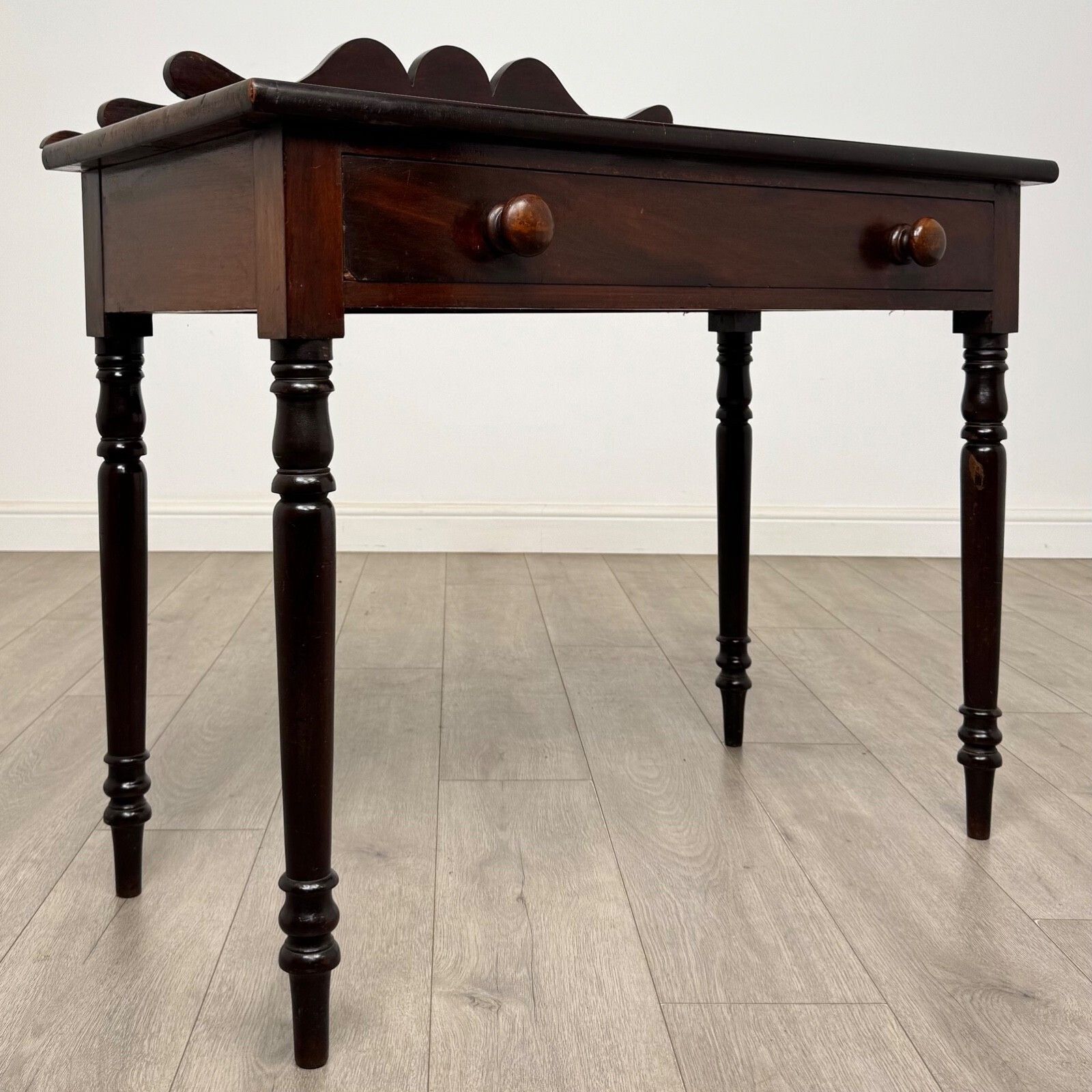 Antique 19th Century Victorian Writing Table In Mahogany photo vintage