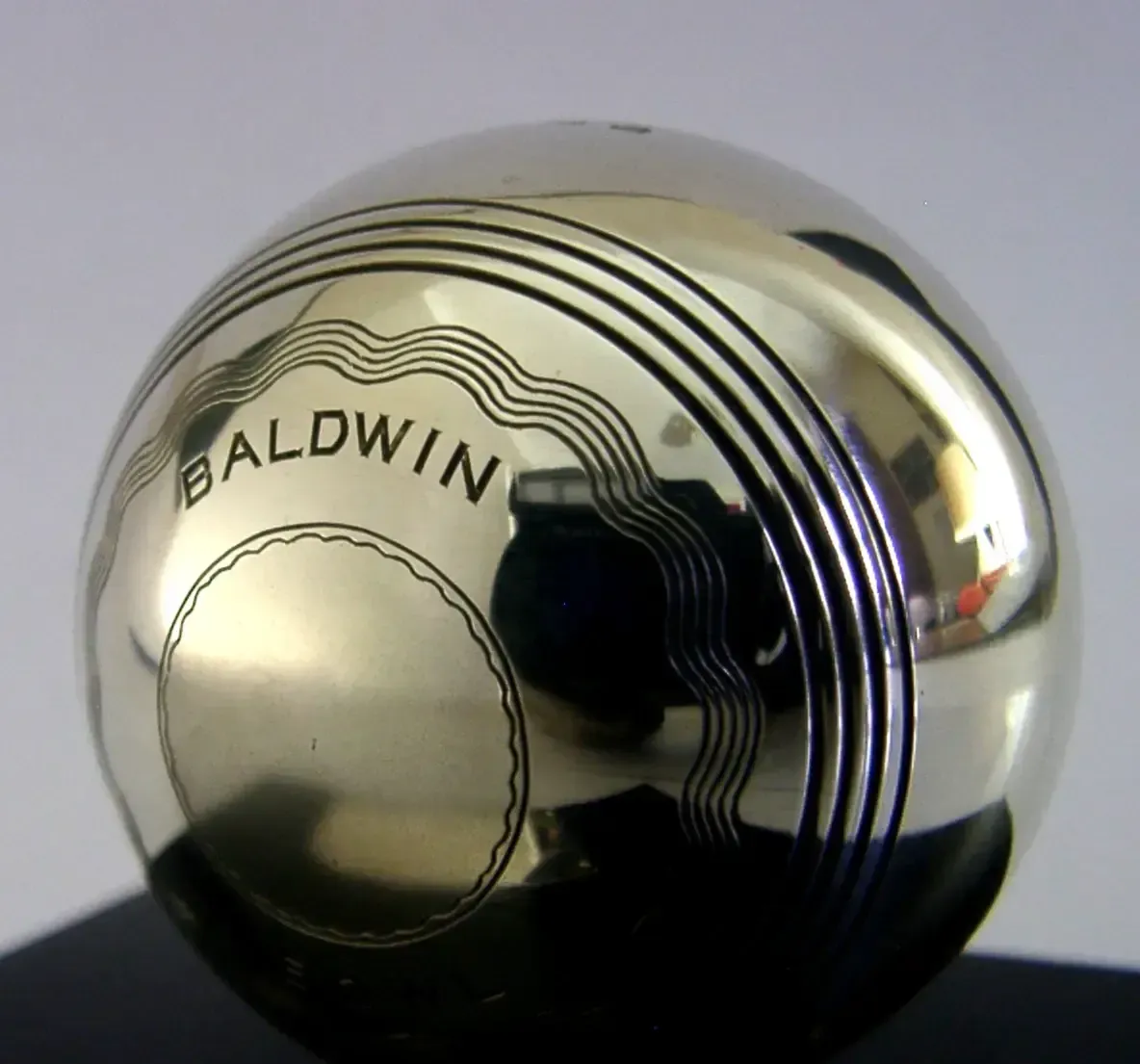 Unusual Sterling Silver Bowling Ball Trophy 1930 Art Deco Baldwin Sports photo furniture