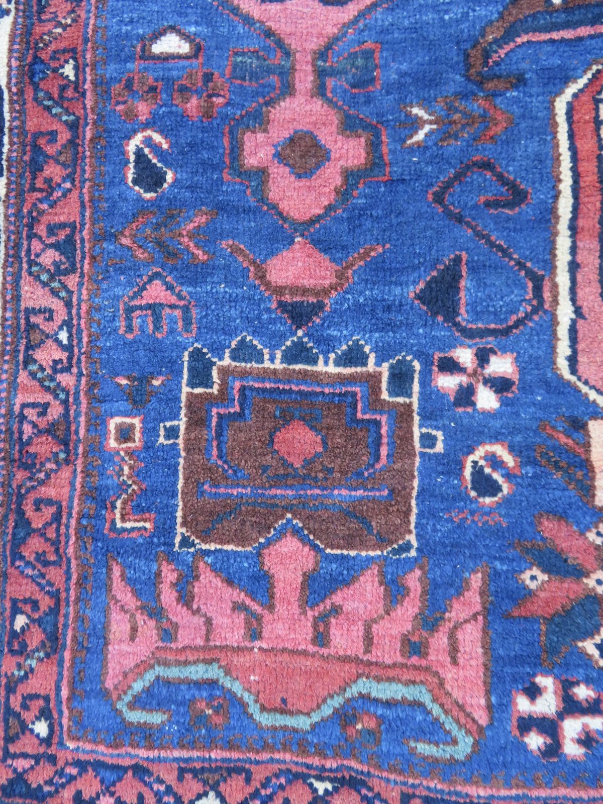 Collectors Early Antique Tribal Rug. 145cm X 120cm. photo Textiles