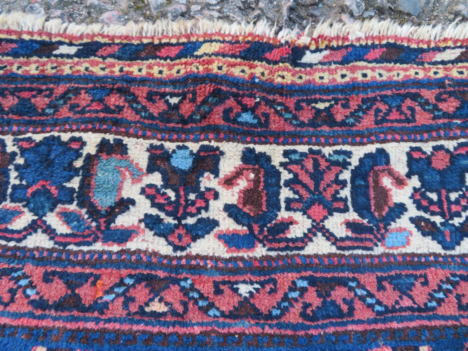 photo furniture Collectors Early Antique Tribal Rug. 145cm X 120cm.