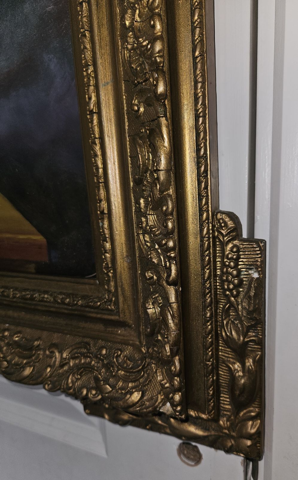 Art Original 20th Century French Oil Painting On Board  Floral Gold Giltwood Frame. photo
