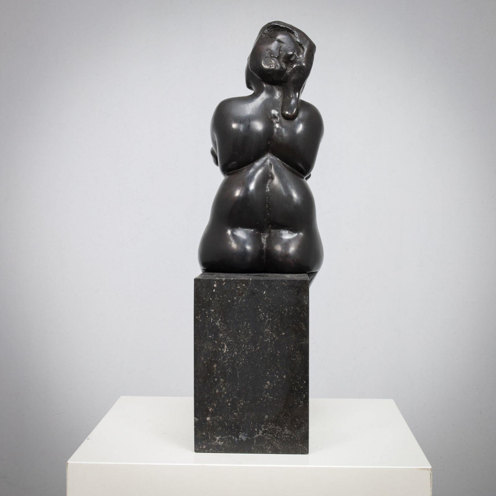 Seated Female Sculpture By Francine Govers, Netherlands, 1990s photo Art