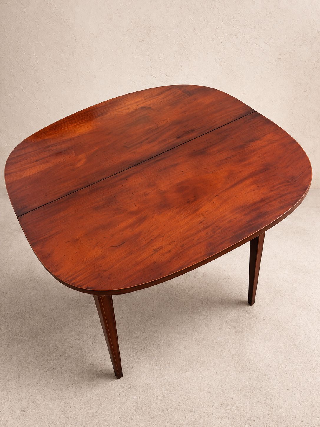 Early 20th Century Georgian Revival Mahogany Fold Over Tea Table With Inlay photo for sale