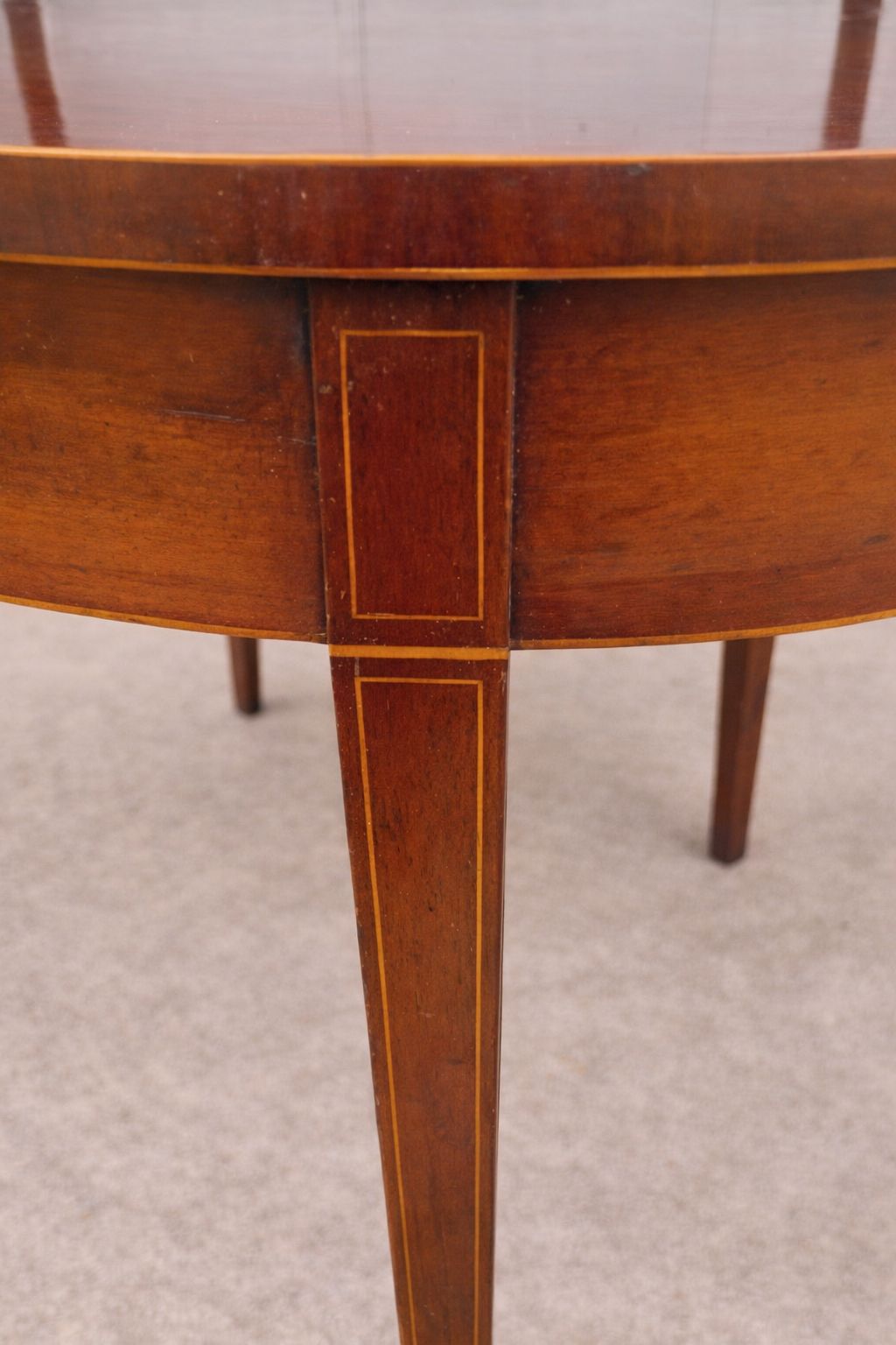 Early 20th Century Georgian Revival Mahogany Fold Over Tea Table With Inlay photo Furniture
