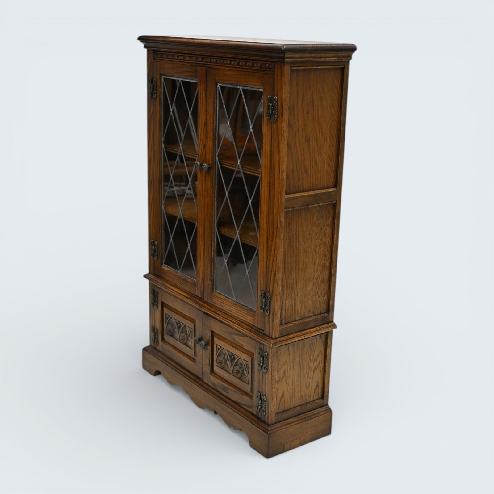 Old Charm Small Display Cabinet 2 Shelves Light Oak Free* Uk Delivery photo furniture