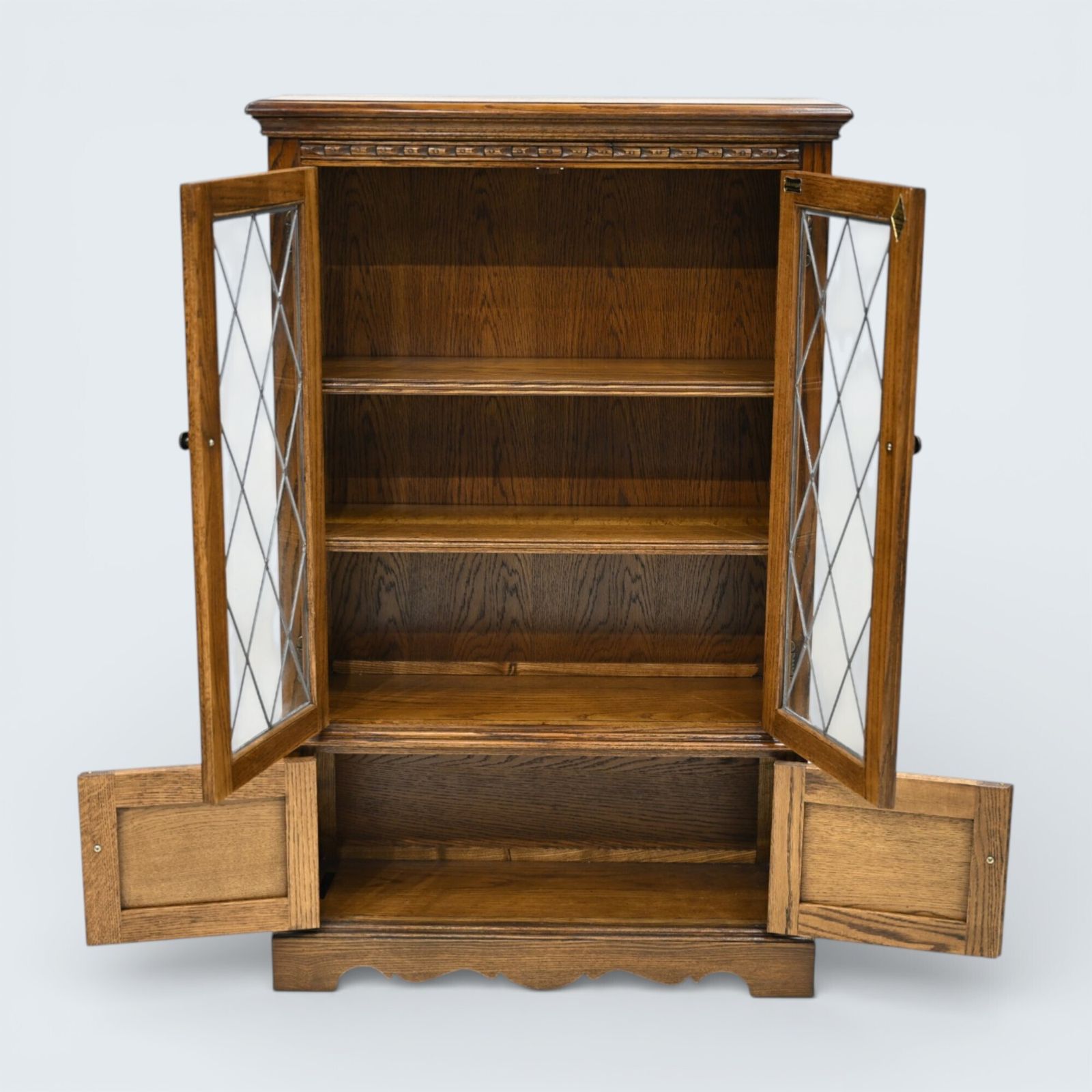 photo for sale Old Charm Small Display Cabinet 2 Shelves Light Oak Free* Uk Delivery