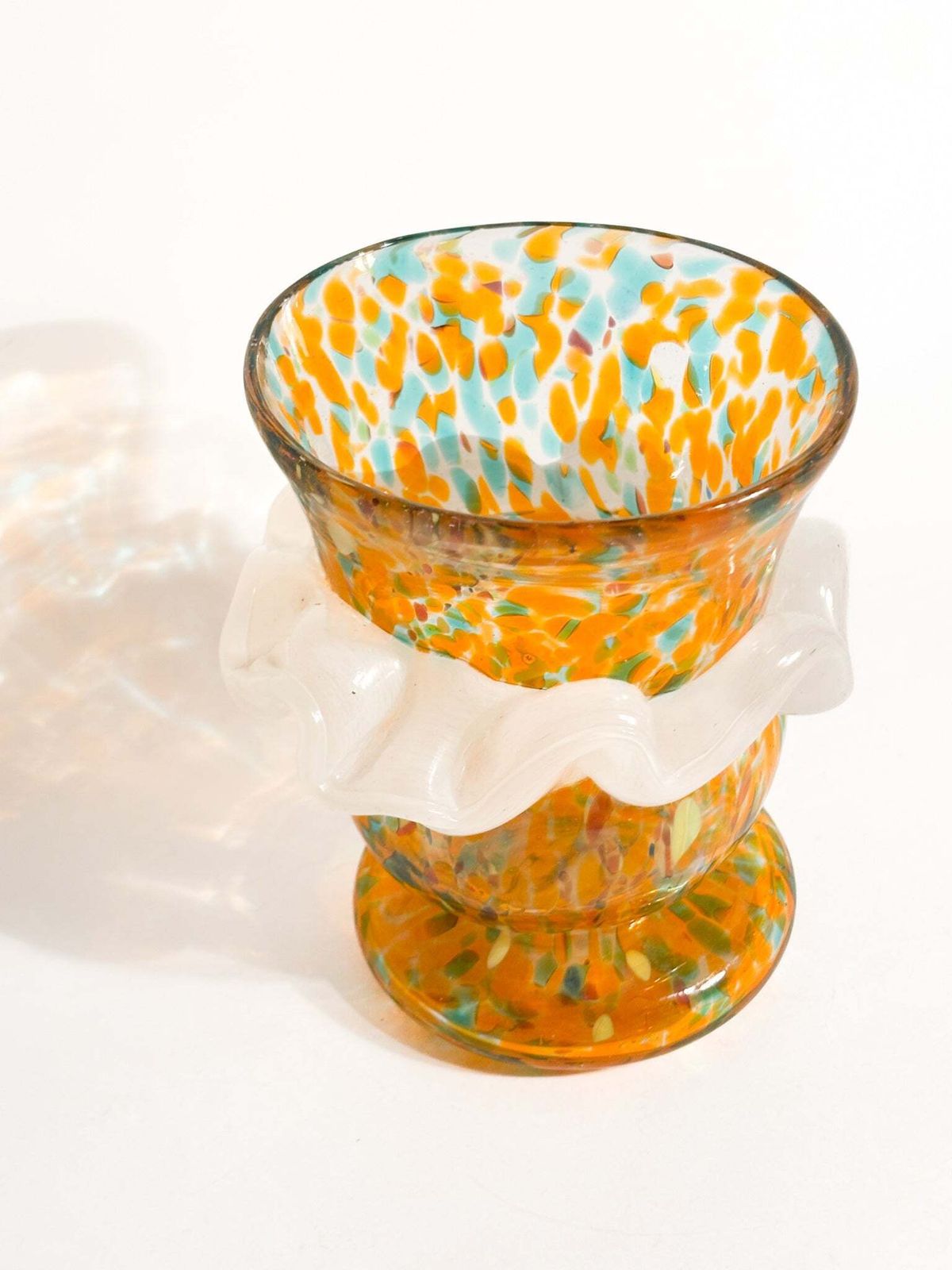 Orange And Blue Murano Glass Goto De Fornasa From The 1980s photo Home Decor