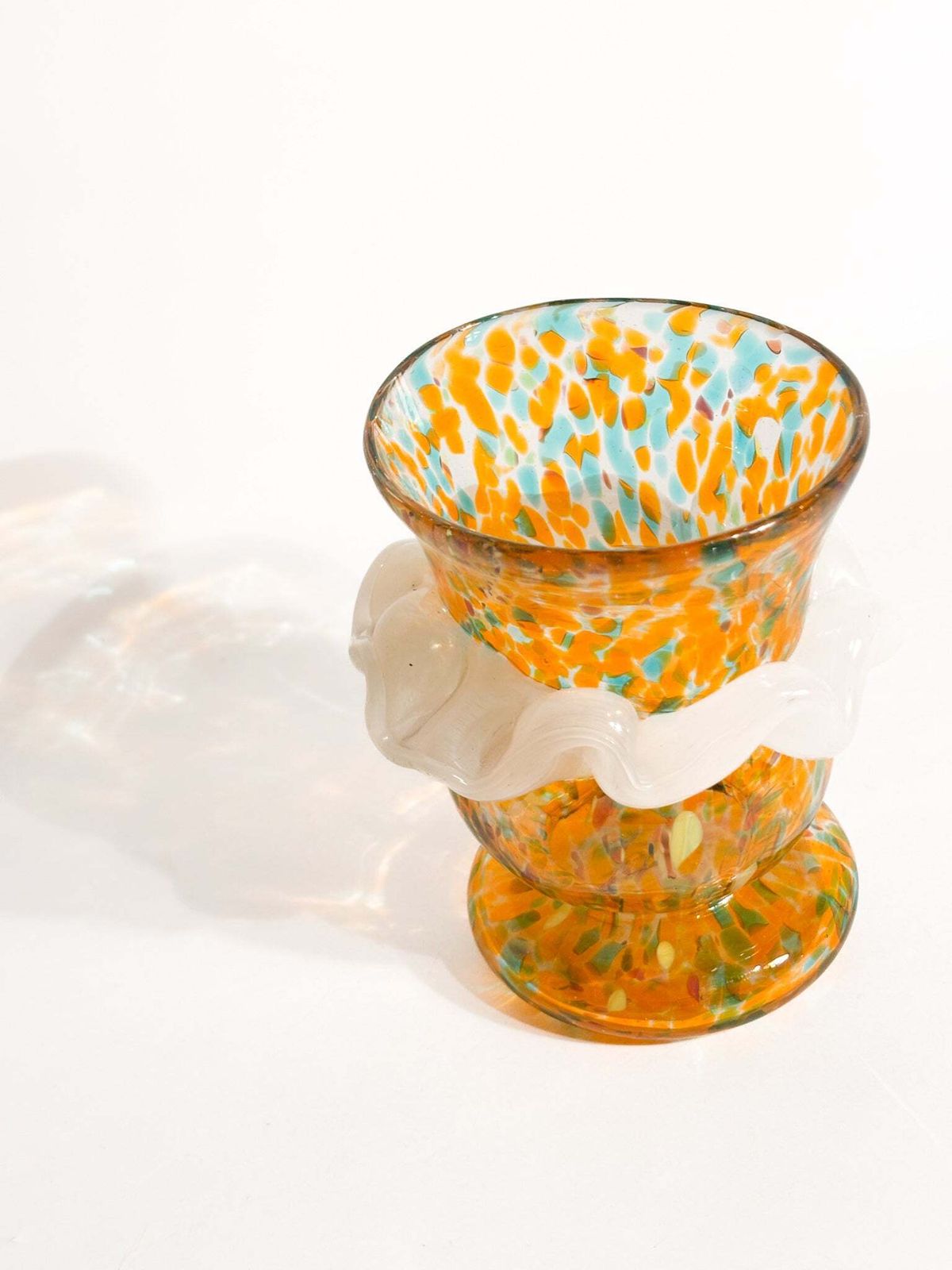 photo furniture Orange And Blue Murano Glass Goto De Fornasa From The 1980s