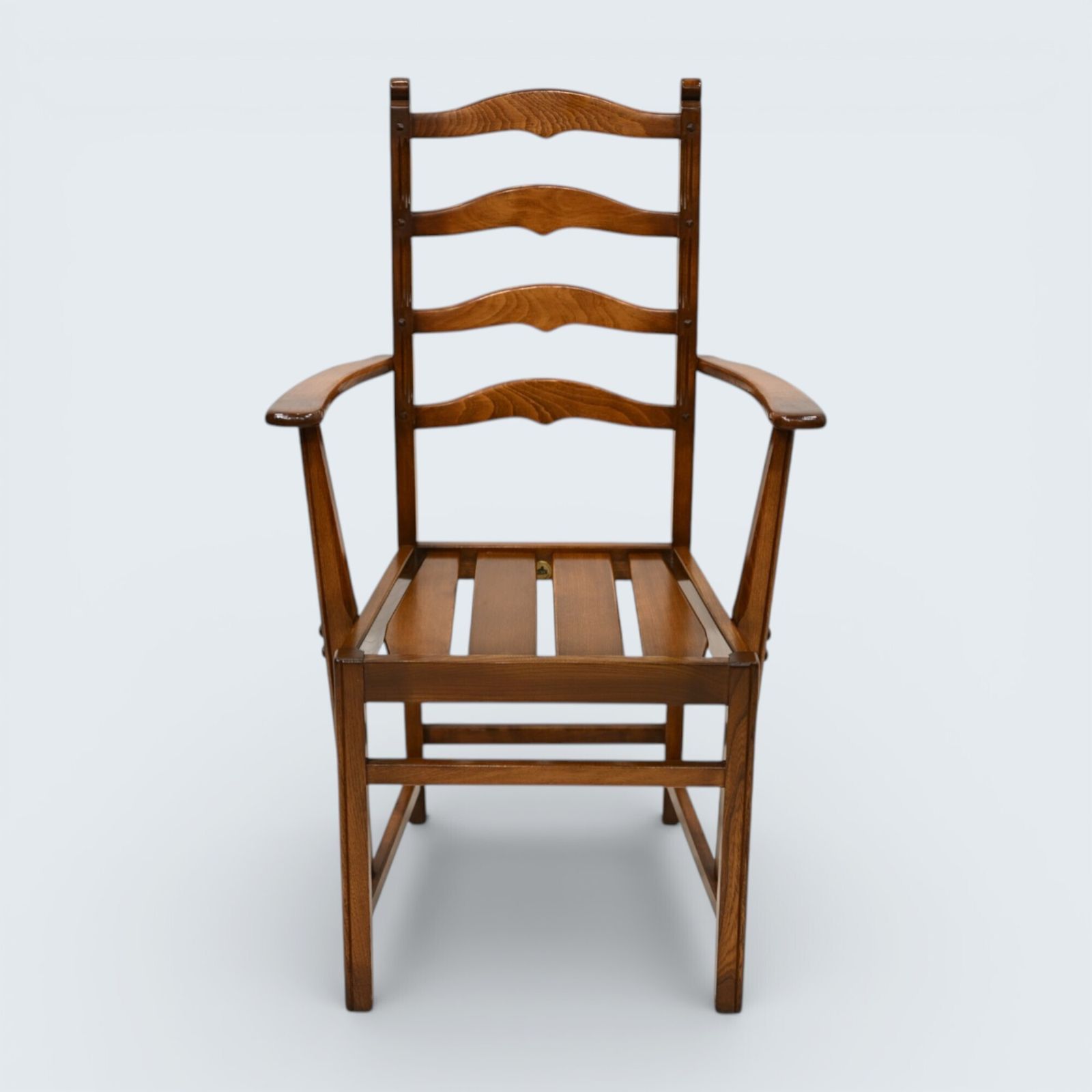 photo buy 6 Ercol Dining Chairs 1970s Ladderback Inc 2 Carvers Golden Dawn Free Delivery*