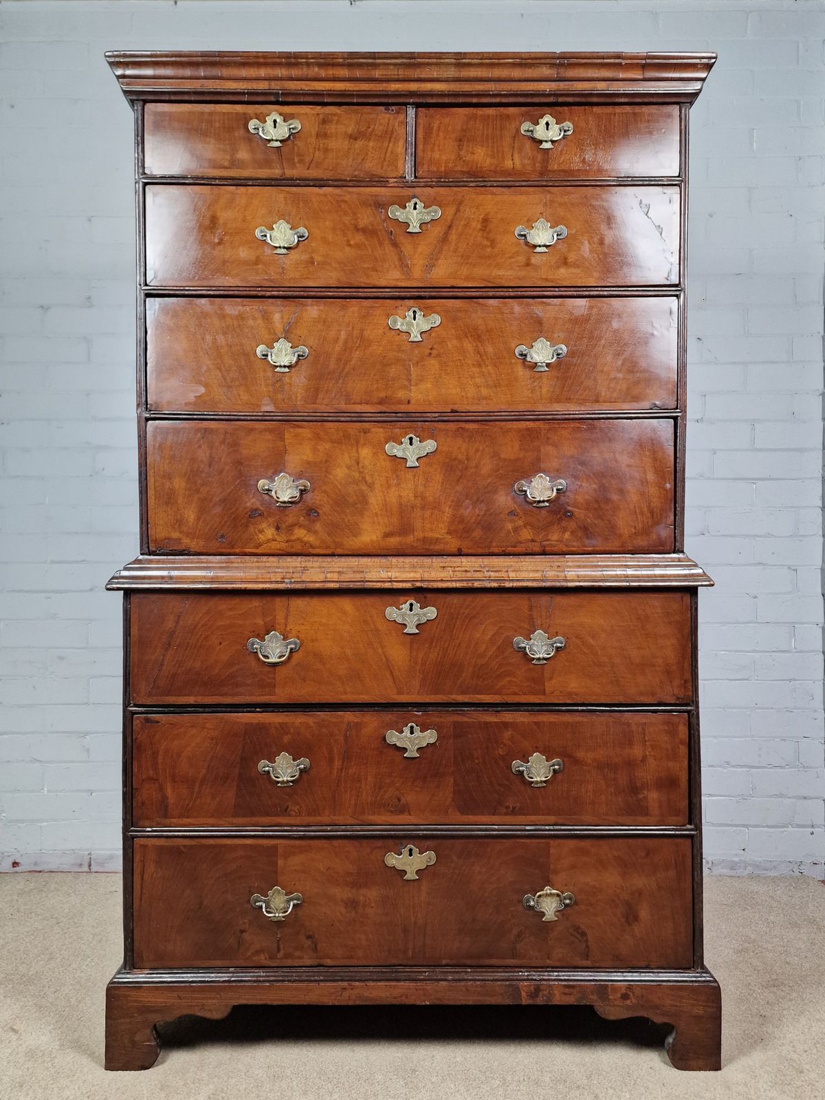 Georgian Secretaire Chest On Chest   Circa 1720. photo for sale