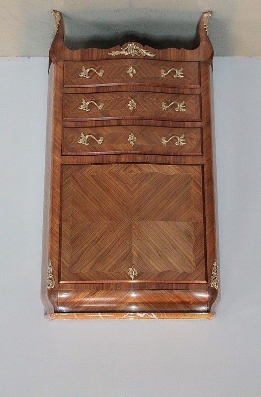Secretary Louis XV Style Marquetry 20th