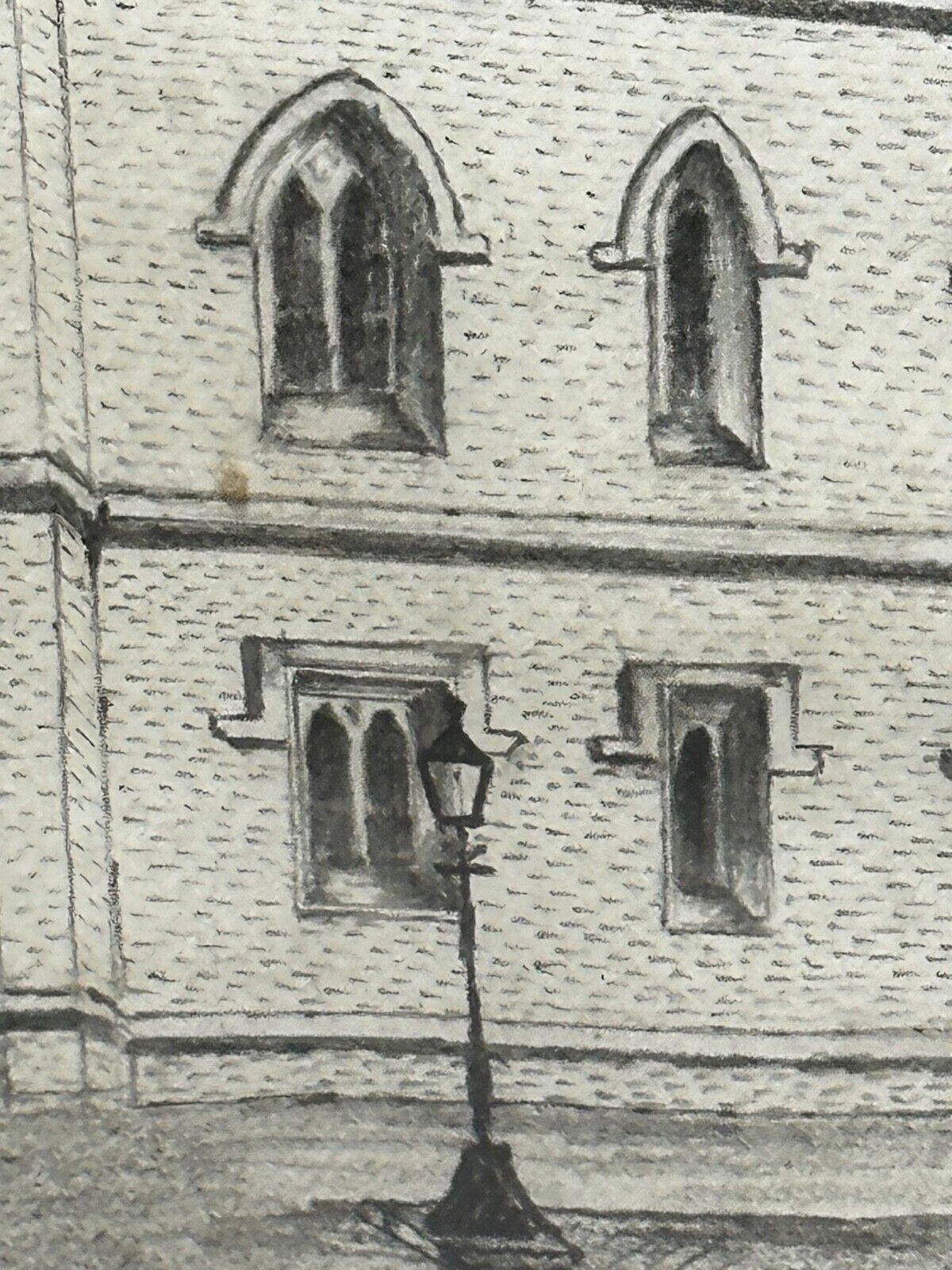 2600.0 Rare Georgian Architectural Drawing Of Gisborne Court, Peterhouse, Cambridge British School, Early 19th Century, In The Manner Of Joseph Michael Gandy photo
