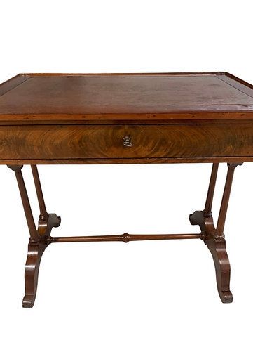 Antique Victorian Mahogany 19th C Small Writing Desk photo for sale