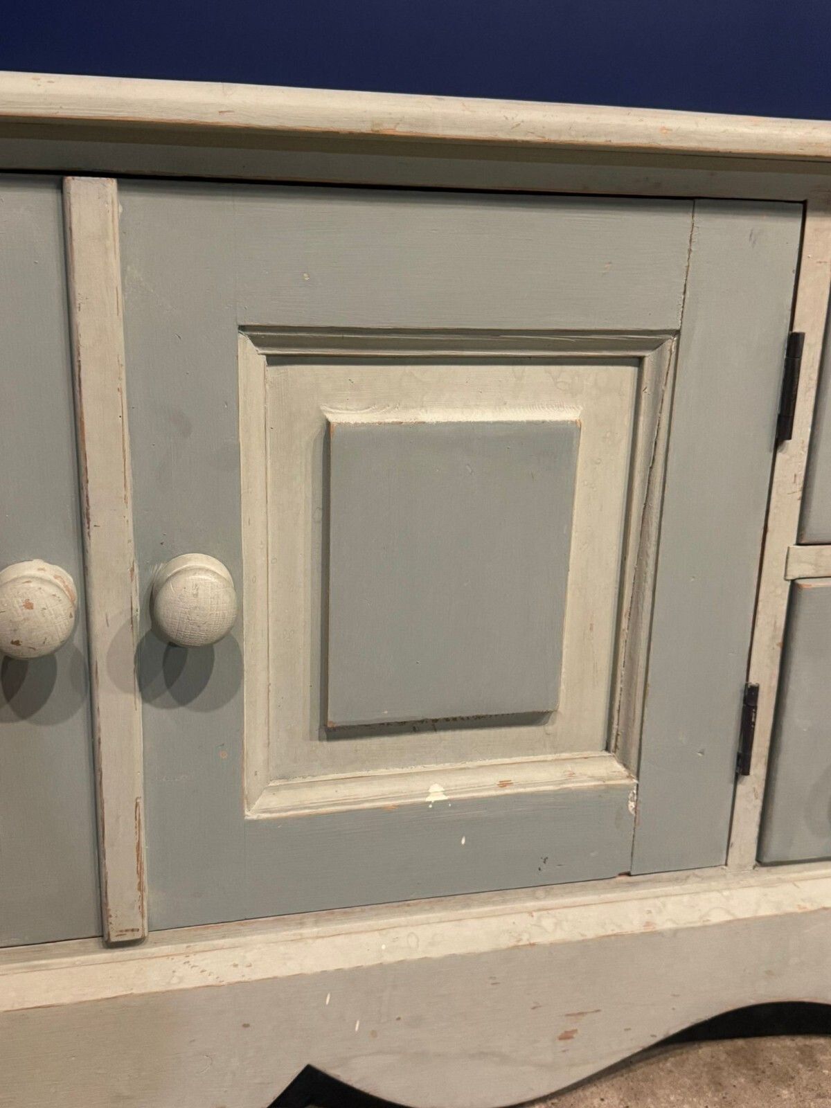 photo for sale Vintage Solid Pine Sideboard Shabby Chic Pot Cupboard Record Cabinet Painted
