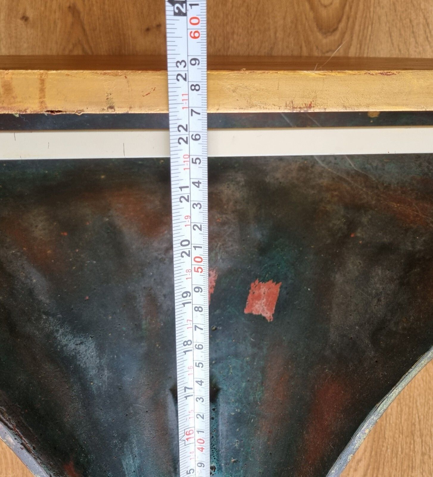 photo vintage Vintage Large Ornate Gold Resin Wall Shelf Rococo Hollywood Regency Style 62cm