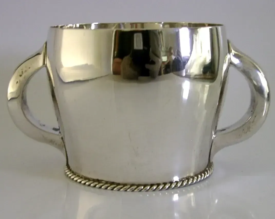 Heavy 186g Arts & Crafts Sterling Silver Porringer Cup Bowl 1905 Antique