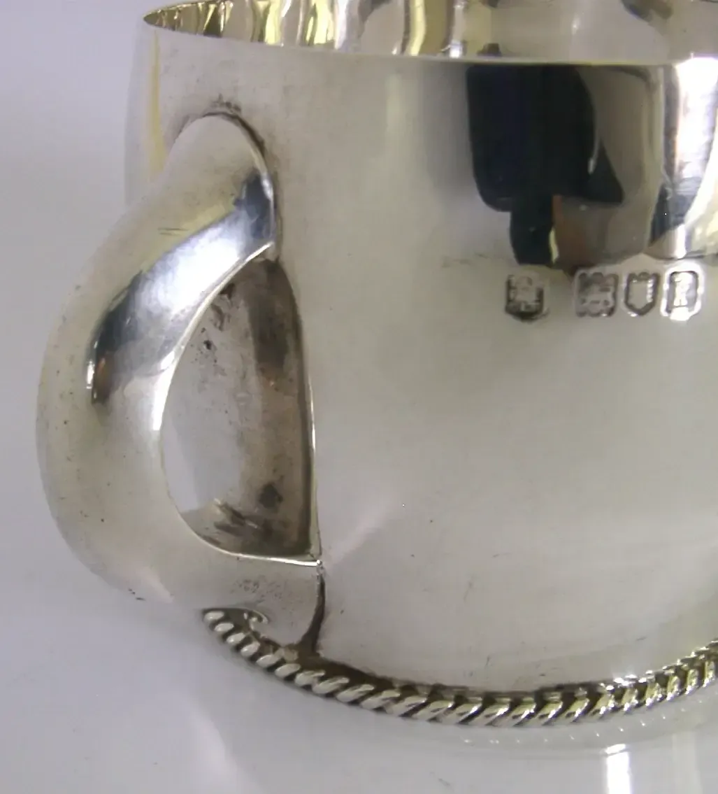 Heavy 186g Arts & Crafts Sterling Silver Porringer Cup Bowl 1905 Antique photo 425.0