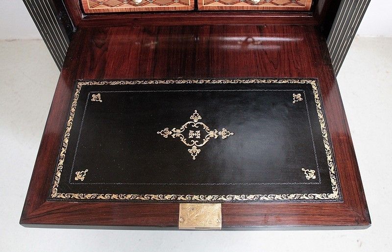5138.67 Napoleon III Secretary In Blackened Wood 19th photo