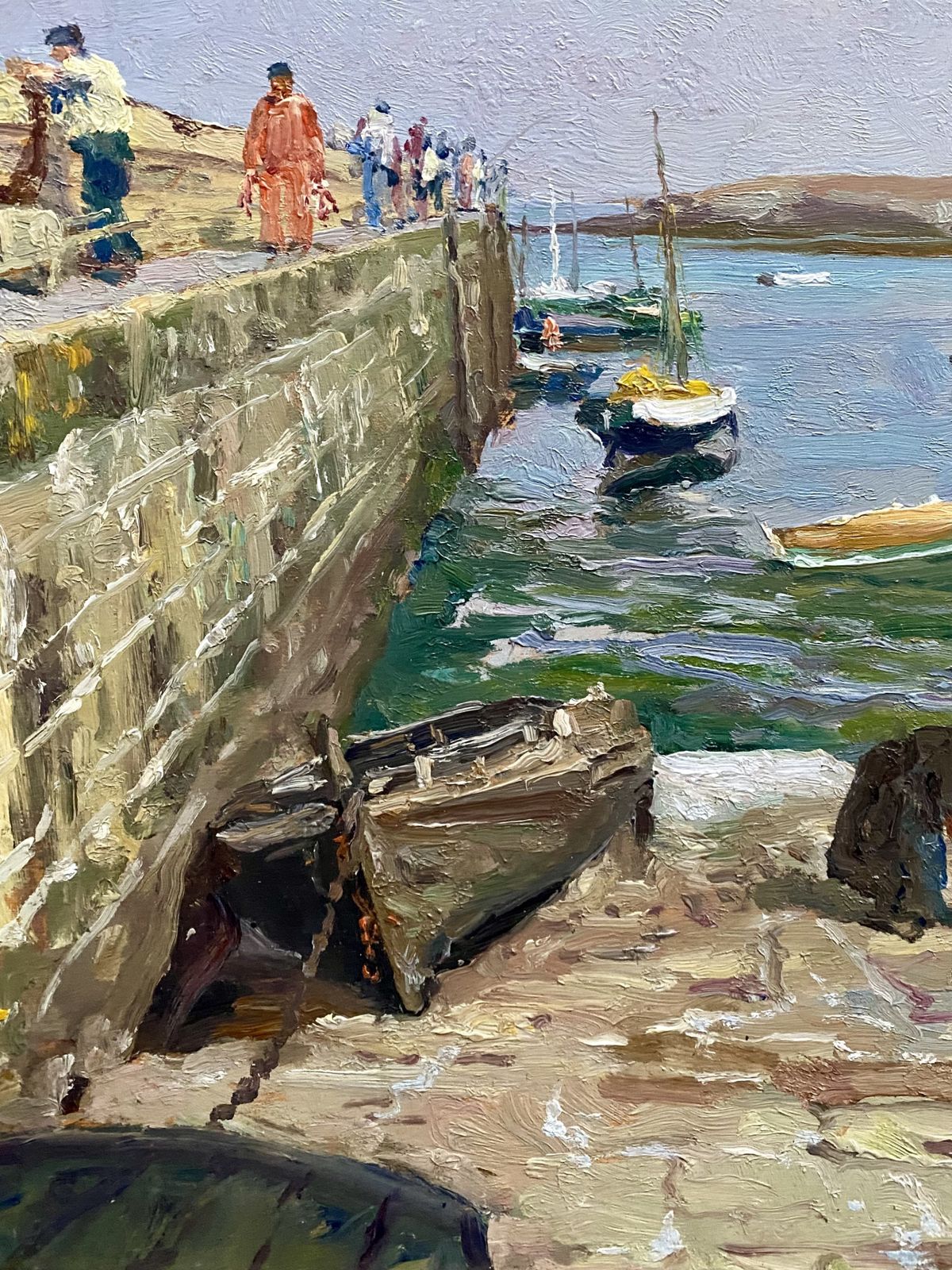 'Low Tide At Portivy, Brittany' By Oswald Poreau (Brussels 1877 – 1955 Waterloo) photo 4600.0