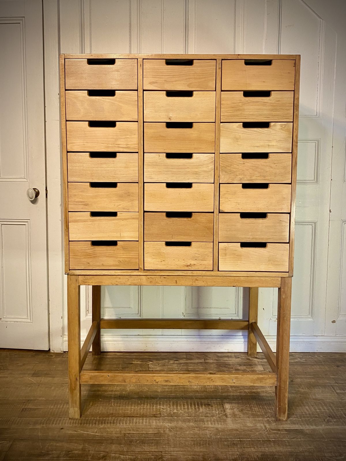 Vintage Mid Century School Storage Chest Of Drawers. Esavian Esa Style. photo furniture