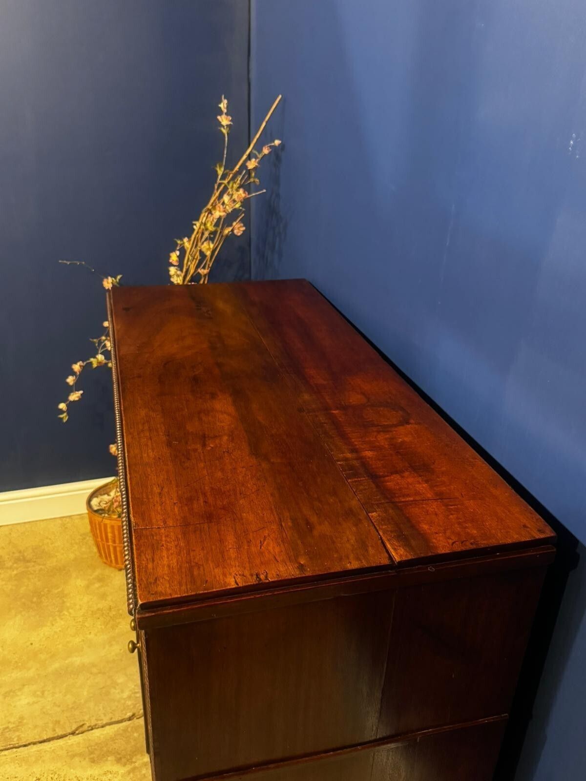 Antique Secretaire Chest Of Drawers Georgian Mahogany Bureau Vintage. photo buy