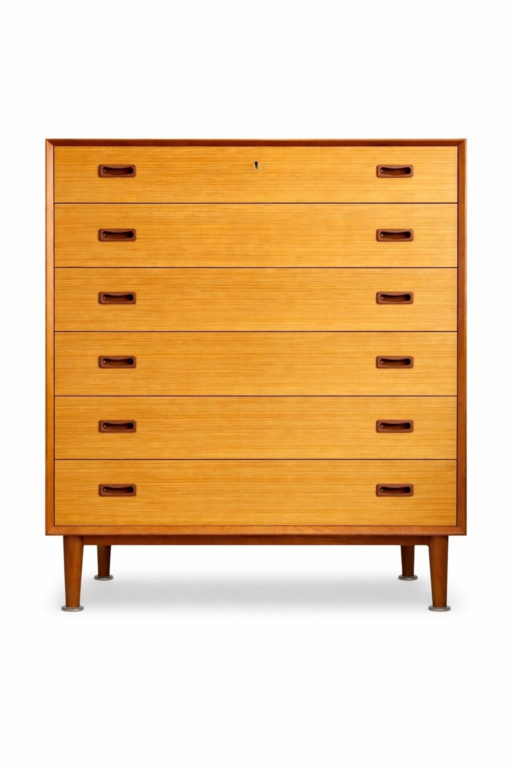 Gunni Omann Model 130 Large Teak Chest, Laminated Beech Veneer Front