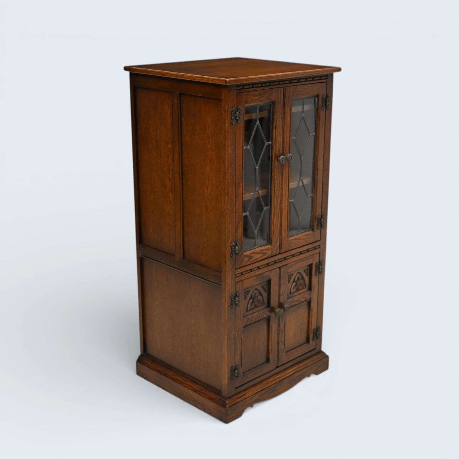 Old Charm Hi Fi/Record Cabinet 2 Adjustable Shelves Light Oak Free Uk Delivery* photo vintage