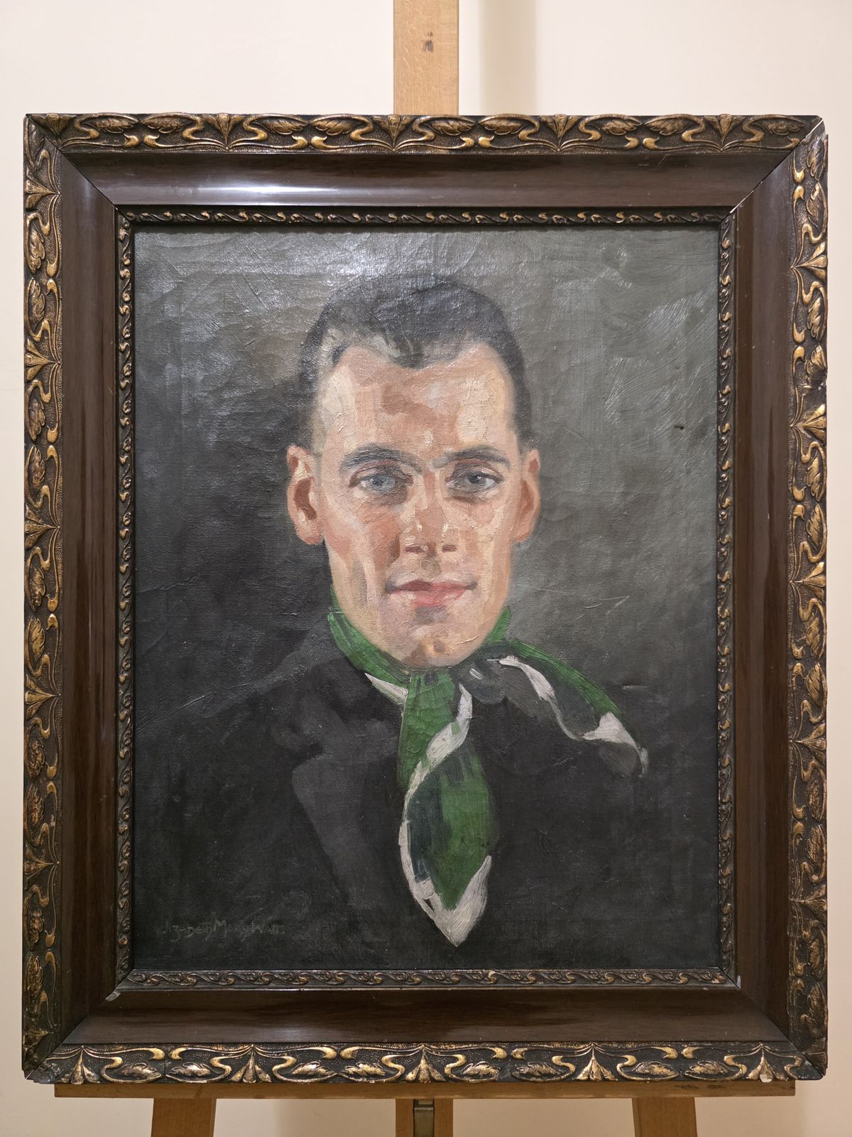 Elizabeth Mary Watt Oil Portrait Of A Young Man, Scottish Female Artist, Glasgow School / Glasgow Girls Circle